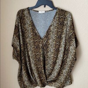 ❤️Hummingbird Snake Print Oversized Blouse